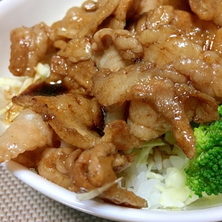 簡単！甘辛！薄切り肉でトンテキ丼